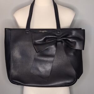 Karl Lagerfeld Paris Canelle Faux Leather tote bag.